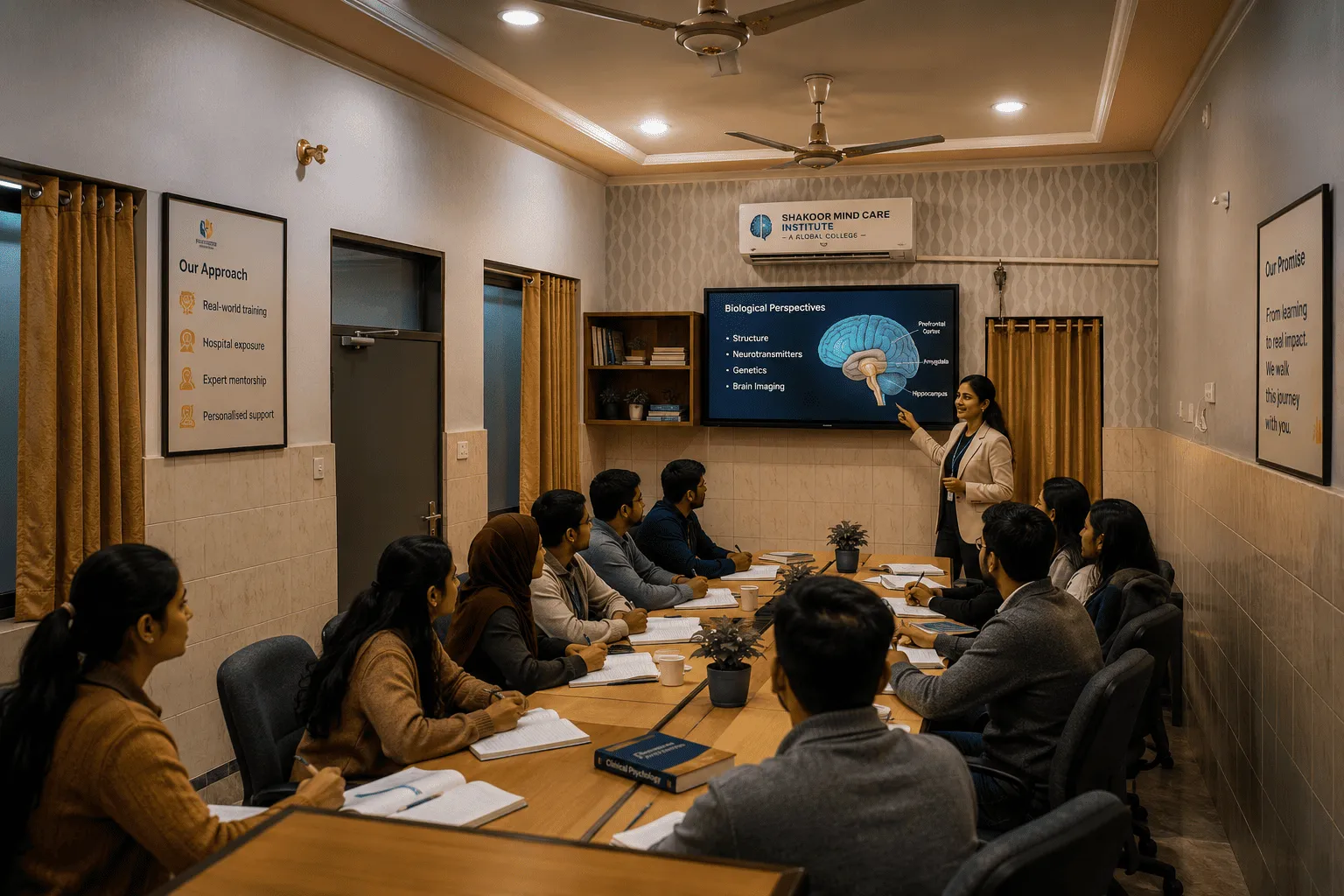 Students in class at Shakoor Mind Care Institute